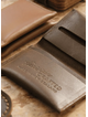 Parisian Leather Folded Card Wallet - Brown