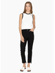 Two by Two KN1003 Cassia Top - White+Black Trim