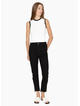Two by Two KN1003 Cassia Top - White+Black Trim