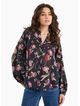 Ivy + Jack Instrumental Black Wildflowers Lace Insert Pintuck Long Sleeve Shirt