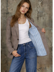 MOSS ABBEY BLAZER - Brown Plaid