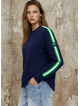 MOSS BIANCA Sweatshirt - Navy/Green