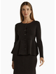 SASS Vale Peplum Cardigan Black