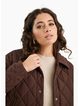 Among The Brave Absolute Chocolate Collared Quilted Jacket