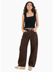 Among The Brave Varsity Chocolate Forward Seam Barrel Jeans