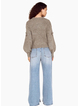 MinkPink Vera floral Applique knit - Grey
