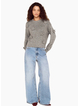 MinkPink Vera floral Applique knit - Grey