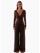 SOVERE Myriad Drape Top - Rum Raisin
