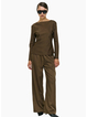 Staple the Label Dakota Bias Top - Espresso