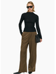 Staple the Label Drew High Neck Top - Black