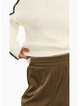 Staple the Label Finn High Neck Jumper - Cream / Choc