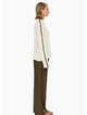 Staple the Label Finn High Neck Jumper - Cream / Choc