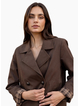Stories Be Told Pathway Chocolate Cropped Trench