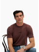 Superdry Micro Logo T Shirt Deep Mahogony Brown
