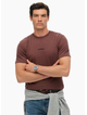 Superdry Micro Logo T Shirt Deep Mahogony Brown