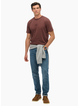 Superdry Micro Logo T Shirt Deep Mahogony Brown
